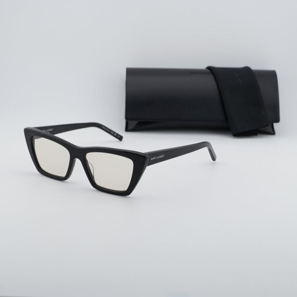 Saint Laurent SL 276 MICA 038 Sunglasses - Shiny Black/Yellow